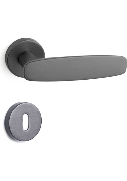 Vega Rozetli Kapı Kolu Füme Renk Oda - Hha234Ro12N Bbn