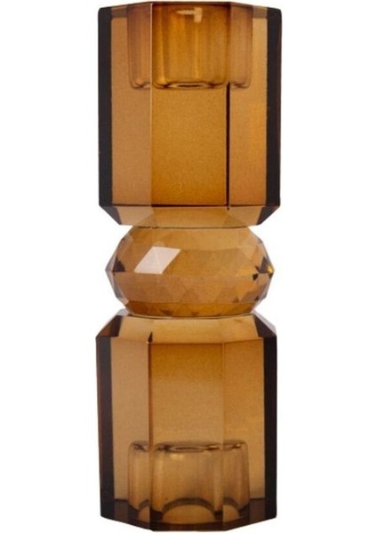 Kristal Mum Tutucu, Kahverengi 15X5,5 Cm