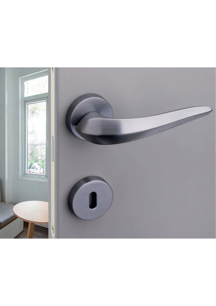 Krom - Wc Rozetli Kapı Kolu - Hha172Ro12W Cr