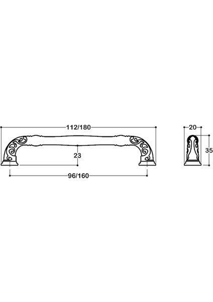 Kahverengi 160 Mm Klasik Kulp - Ssy4472 0160 Al13