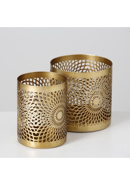 2'Li Gold Rüzgar Lamba 10Cm-10Cm Seti