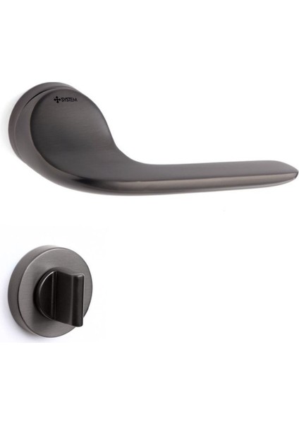 Fortuna Füme - Wc Rozetli Kapı Kolu - Hha136Ro12W Bbn