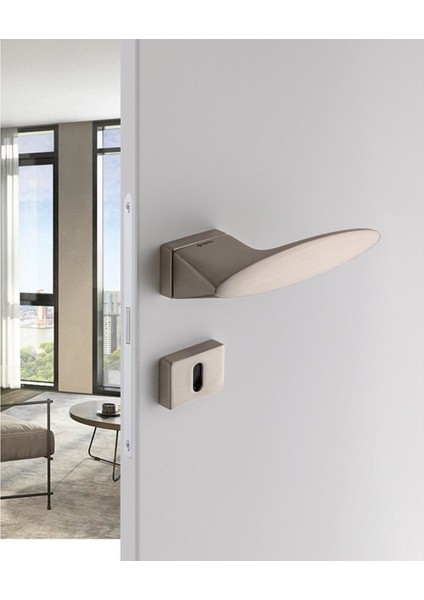 Epsılon Saten - Wc Rozetli Kapı Kolu - Hha205Ro15W Nb