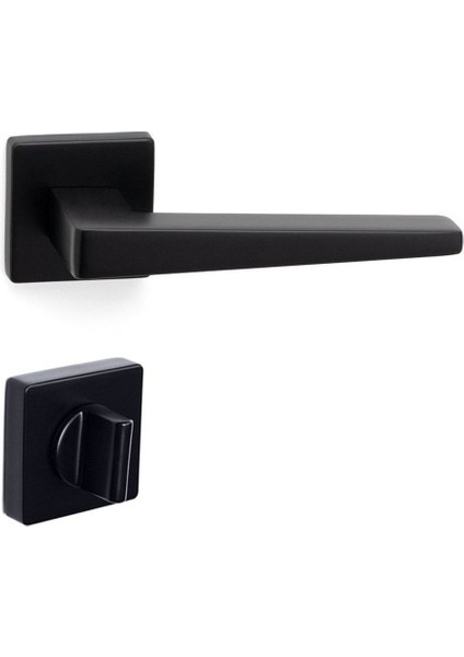 Vısıon Siyah - Wc Rozetli Kapı Kolu - Hha207Ro11W Al6