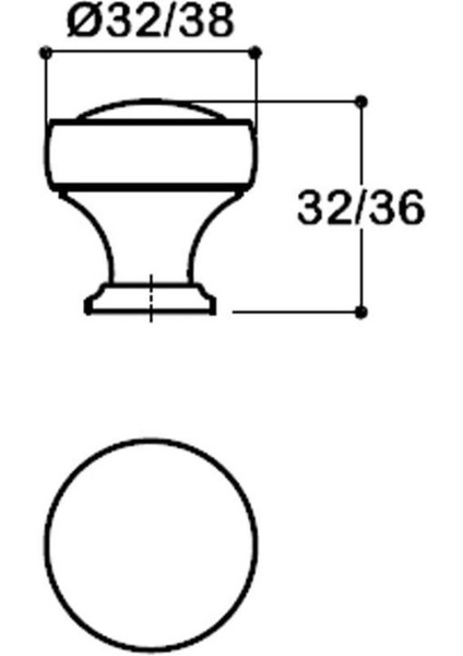 Rengi 32 Mm Tek Delikli Kulp - Ssy1915 0032 Nb - Mobilya Kulpları