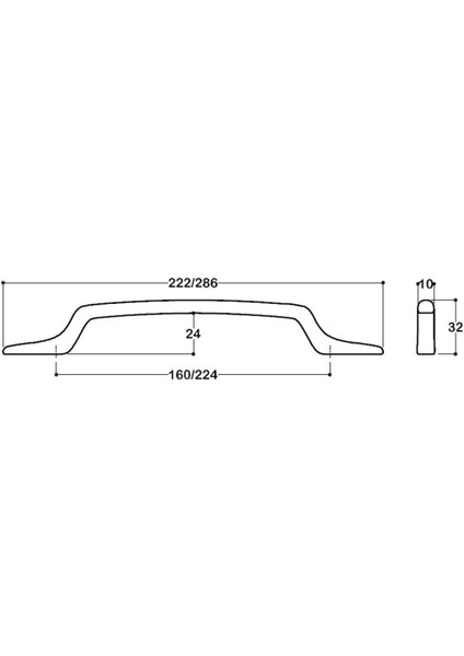Saten Rengi 224 Mm Modern Kulp - Ssy4520 0224 Nb