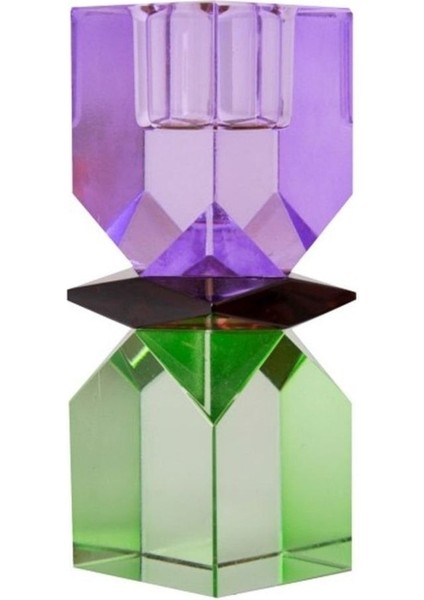 Kristal Mum Tutucu, Menekşe, Açık Kahverengi, Nane, 11X4X4 Cm fiyatları