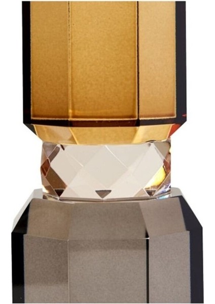 Kristal Mum Tutucu, Açık Kahverengi/Saydam/Füme Gri, 7,5 Cm fiyatları