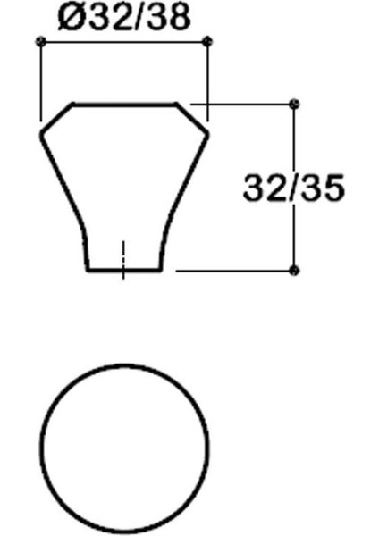 Krom Renkli 32 Mm Tek Delikli Kulp - Ssy1945 0032 Cr
