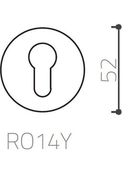 Silindir Anahtarlı Rozet Altın Rengi - Rro14Y Gl