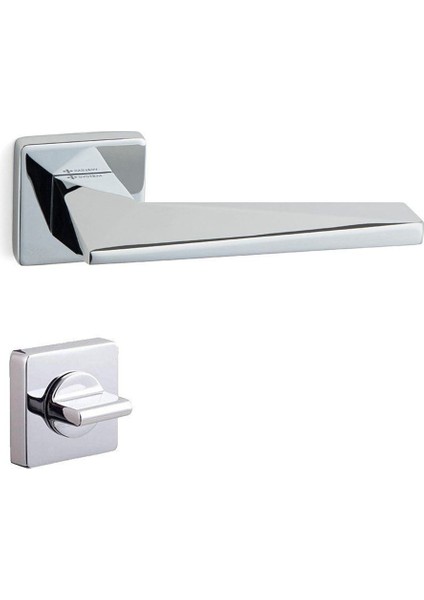 Prızma Rozetli Kapı Kolu Krom Rengi Wc - Hha244Ro11W Cr