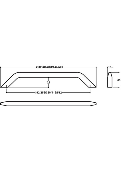 Siyah Renkli 192 Mm Modern Kulp - Ssy8672 0192 Al6