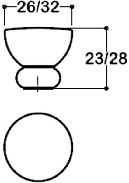 Krom Renkli 32 Mm Tek Delikli Kulp - Ssy1958 0032 Cr