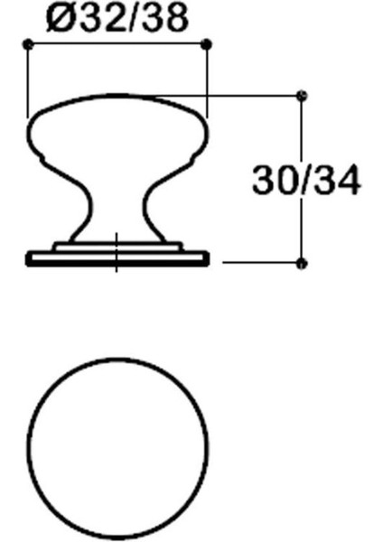 Parlak Nikel Renkli 32 Mm Tek Delikli Kulp - Ssy1959 0032 Pn - Mobilya Kulpları