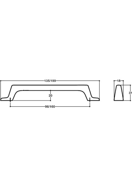 Siyah Renkli 160 Mm Modern Kulp - Ssy4598 0160 Al6 fiyatları