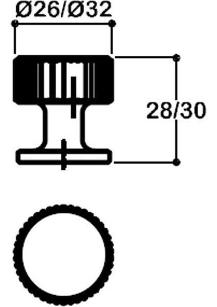 Krom Renkli 26 Mm Tek Delikli Kulp - Ssy1975 0026 Cr - Mobilya Kulpları