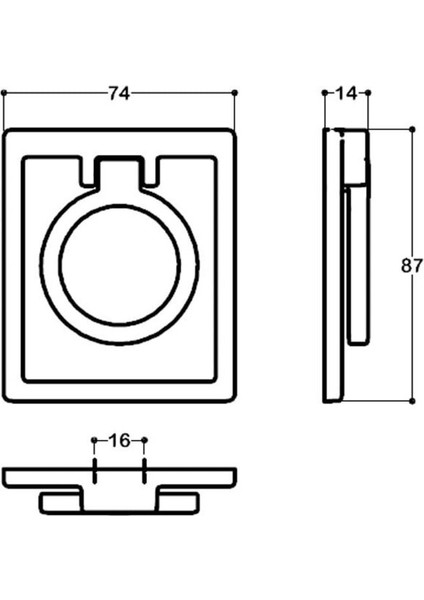 Kahverengi 74 Mm Sallantılı Kulp - Ssy4622 0074 Al13-Al13