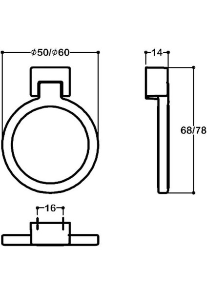 Siyah Renkli 50 Mm Sallantılı Kulp - Ssy4624 0050 Al6-Al6