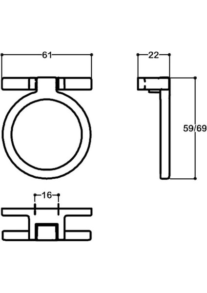 Krom Renkli 50 Mm Sallantılı Kulp - Ssy4627 0050 Cr-Cr
