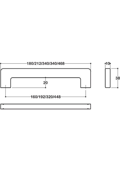 Füme Rengi 192 Mm Klasik Kulp - Ssy7842 0192 Bbn fiyatları
