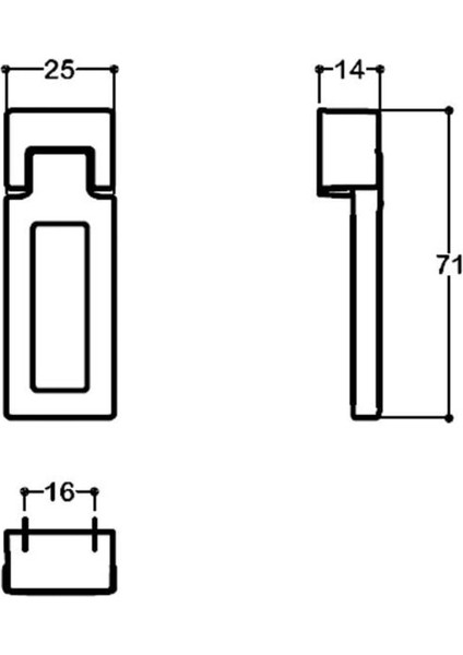 Altın Rengi 24 Mm Sallantılı Kulp - Ssy4634 0024 Gl-Gl - Mobilya Kulpları