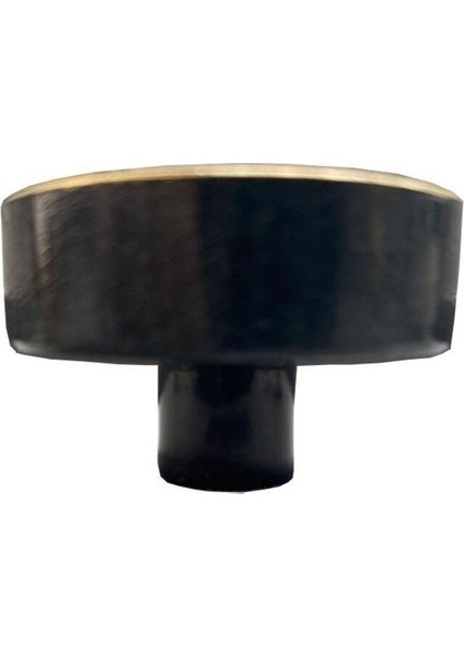 Çap 38Mm Siyah/Mat Sarı Düğme Kulp / Doğal Taş