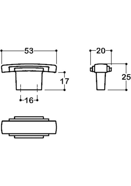 16 Mm Antik Rengi Klasik Kulp - Ssy4215 0016 Abm