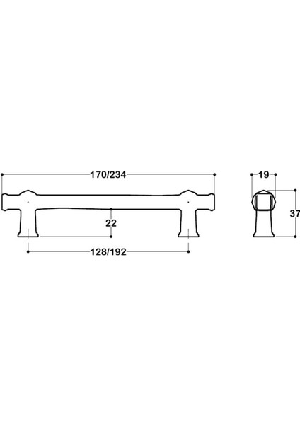 4223 Klasik Kulp Antik Renk 128 Mm fiyatları