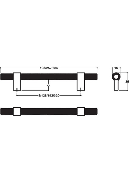Füme Rengi 192 Mm Klasik Kulp - Ssy8774 0192 Bbn-Bbn