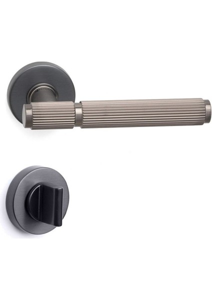 Pıxar-L Füme - Wc Rozetli Kapı Kolu - Hha216Lro12W Bbn