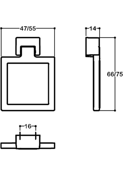 Krom Renkli 47 Mm Sallantılı Kulp - Ssy4636 0047 Cr-Cr