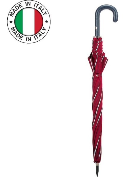 Siyah Saplı Bordo Jakarlı Şemsiye 95 Cm