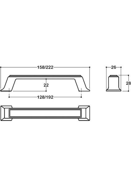 Siyah Renkli 192 Mm Klasik Kulp - Ssy4235 0192 Al6