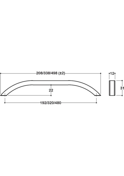 Krom-Beyaz Renkli 320 Mm Modern Kulp - Ssy8161 0320 Cr-Al7