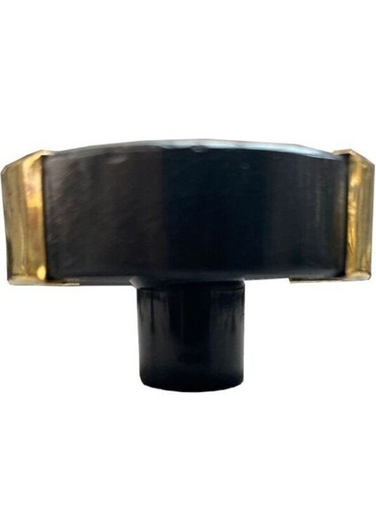 Çap 38Mm Siyah/Mat Sarı Düğme Kulp / Doğal Taş