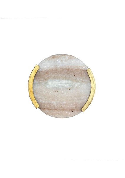 Çap 38Mm Kum/Mat Sarı Düğme Kulp / Doğal Taş