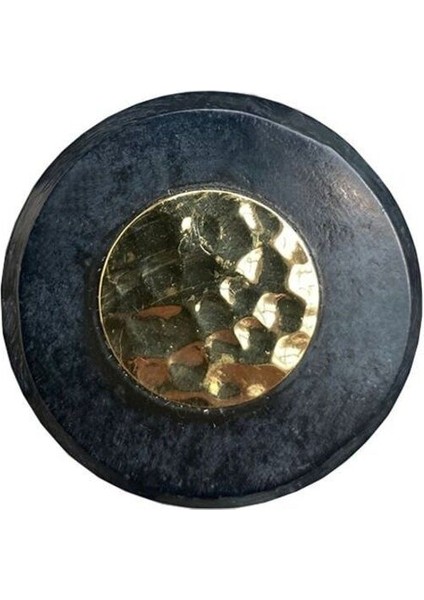 Çap 38Mm Siyah Düğme Kulp / Doğal Taş