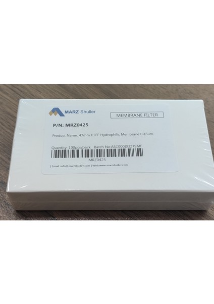Membrane 47 mm Ptfe Hydrophilic Filter 0.45UM (1 Paket 100 Adet)