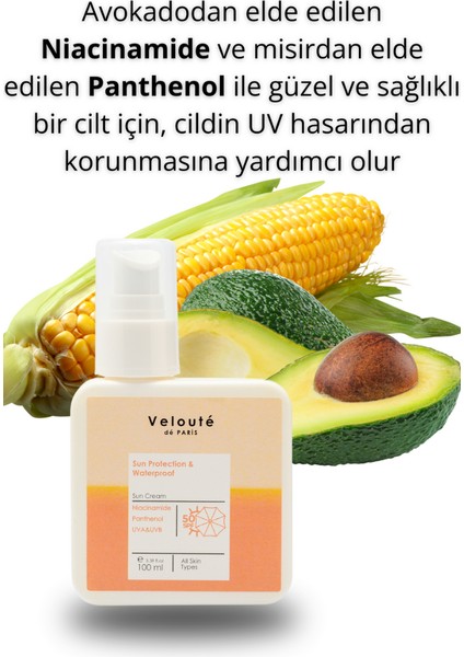 Veloute de Paris Güneş Koruyucu & Su Geçirmez Güneş Kremi 100 ml