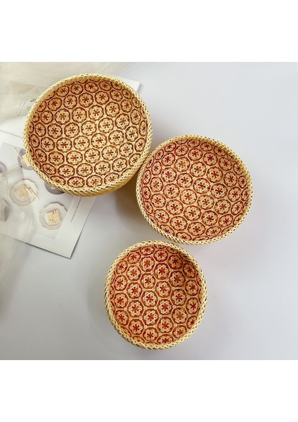 Tamamen El Yapımı Rattan Saklama Sepeti, Masaüstü Depolama, Atıştırmalık Saklama (Yurt Dışından) fiyatları