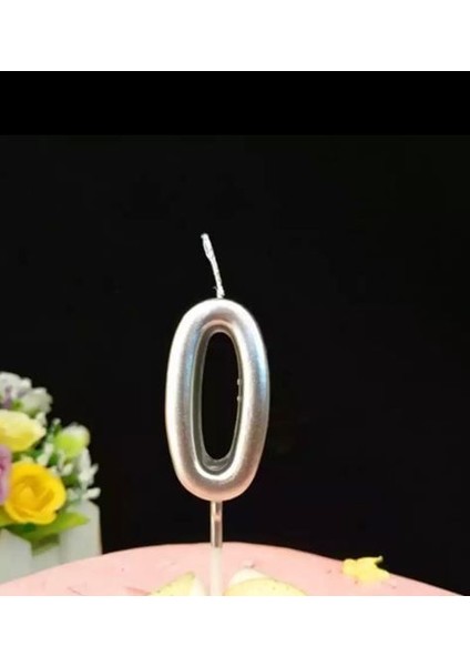 Mum Rakam 5 cm Gümüş 0 No