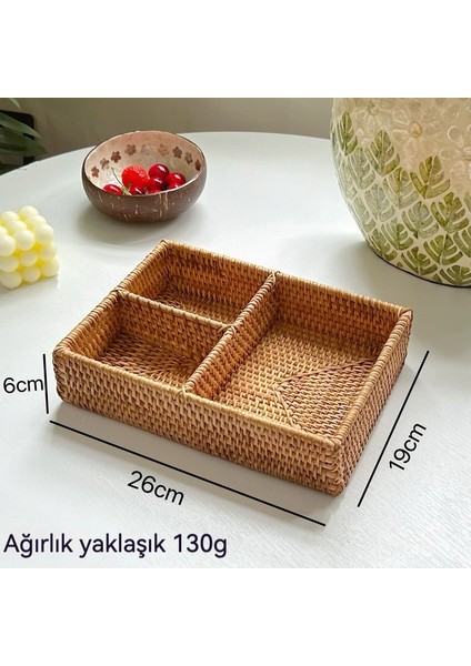 Rattan Masaüstü Saklama Kutusu, Uzaktan Kumanda Kutusu, Kalem Kutusu (Yurt Dışından)