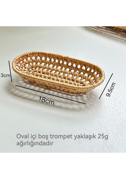 Tamamen El Yapımı Rattan Meyve Tabağı, Çatal-Bıçak Sepeti, Ekmek Atıştırma Sepeti (Yurt Dışından)