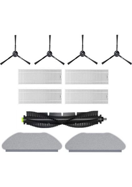 Ana Yan Fırça Filtre Paspas Bezi Bez Yedek Aksesuarlar Qihoo 360 S10 X100 Max Robotik Elektrikli Süpürge (Yurt Dışından)