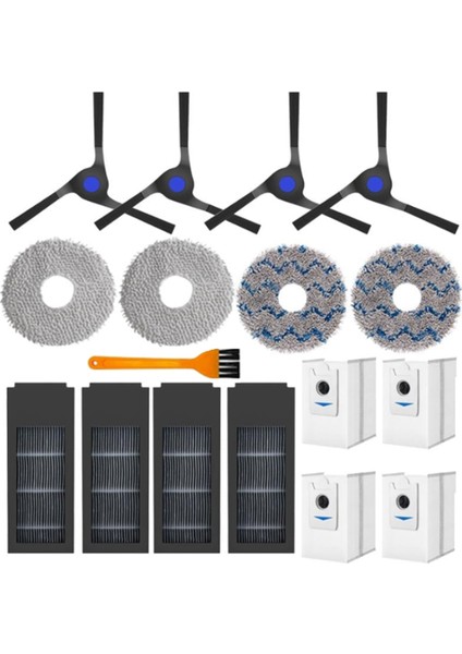 Deebot X2/x2 Pro/x2 Omni Robot Süpürgeler Için Yedek Parçalar Yici Yan Fırça Filtre Paspas Bezleri Toz Torbası (Yurt Dışından)