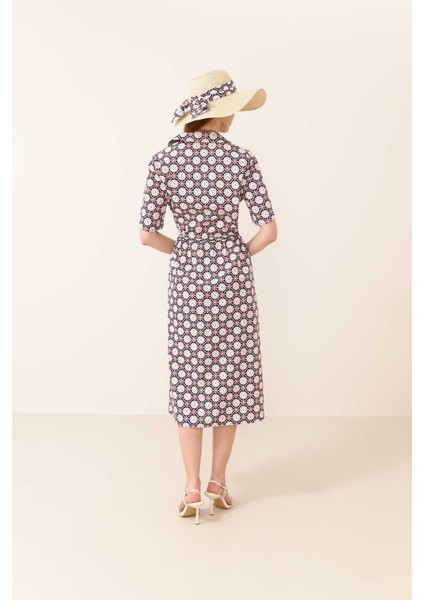 Desenli Poplin Midi Boy Elbise Standart Renk Y2411004_089 fiyatları