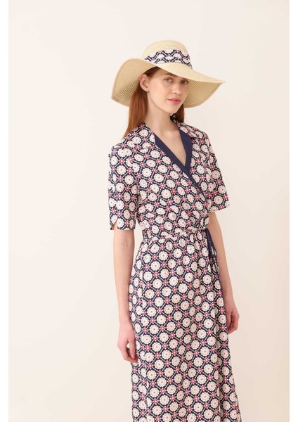 Desenli Poplin Midi Boy Elbise Standart Renk Y2411004_089 modelleri