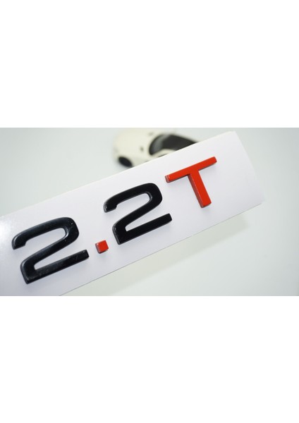 2.2 T Bagaj Siyah Kırmızı 3m Yazı Logo Audi Ile Uyumlu