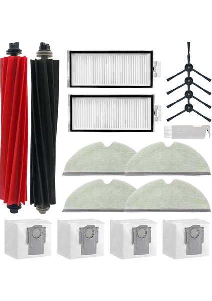 Q5 Pro+/q8 Max+ (Plus) Elektrikli Süpürge Ana Yan Fırça Hepa Filtre Paspas Bezi Toz Torbaları Yedek Parçalar (Yurt Dışından)