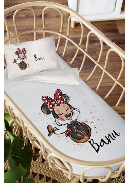 Isme Özel Anne Yanı 60X100 Beşik Uyku Nevresim Takımı